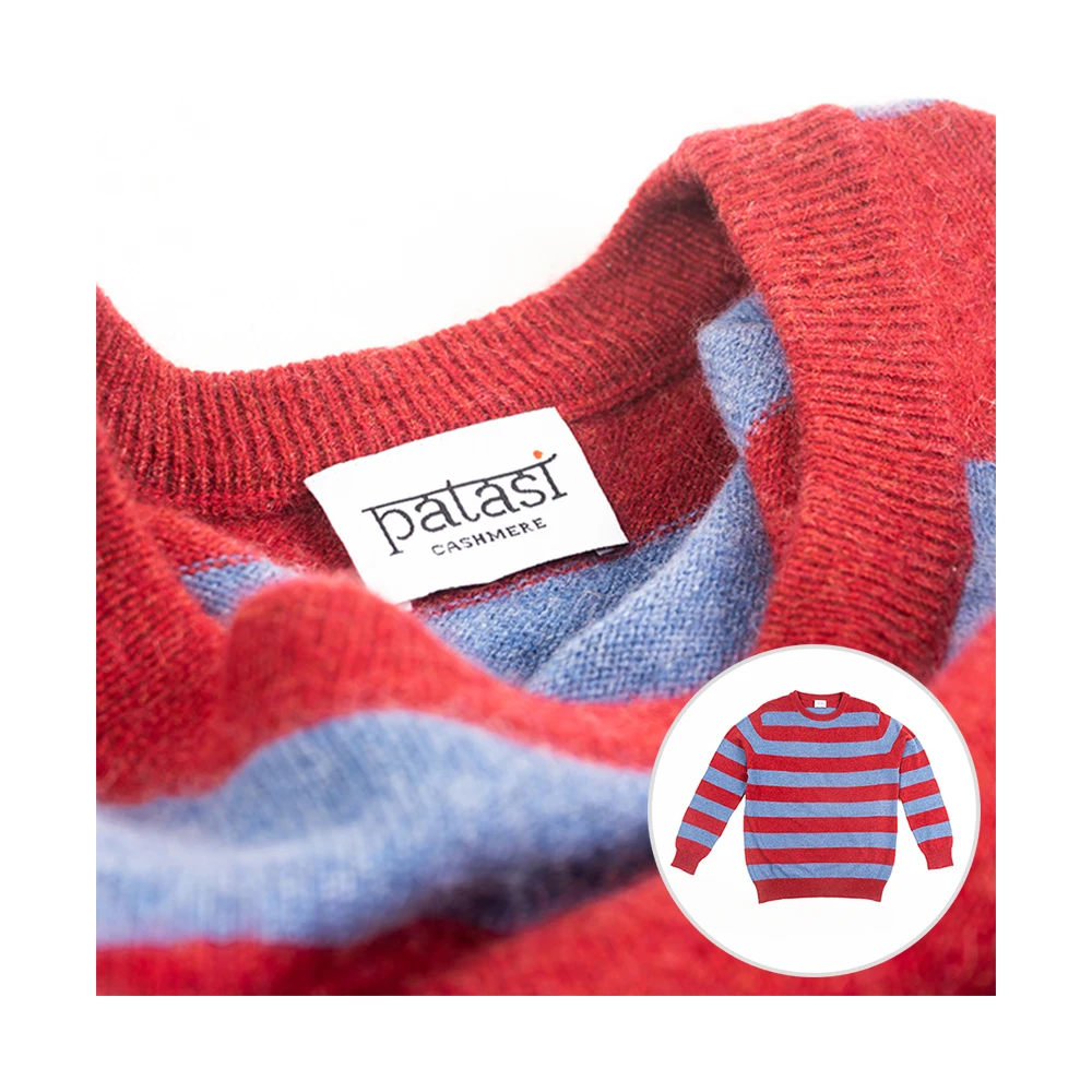 OEM Customizable Cashmere Scarf with Half-Sleeve Crew Neck Pullover Turtleneck Cardigan Printed Stripe Pattern Gift Men Nepal