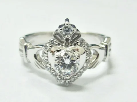 Silver 925 Claddagh Celtic Ring Design Jewelry Wholesale Factory in Thailand