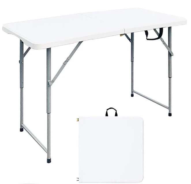 4ft/6ft Plastic Dining Table Outdoor Camping table Party Use Camp Beach Portable Foldable Table White Folding Hot Cheap Factory