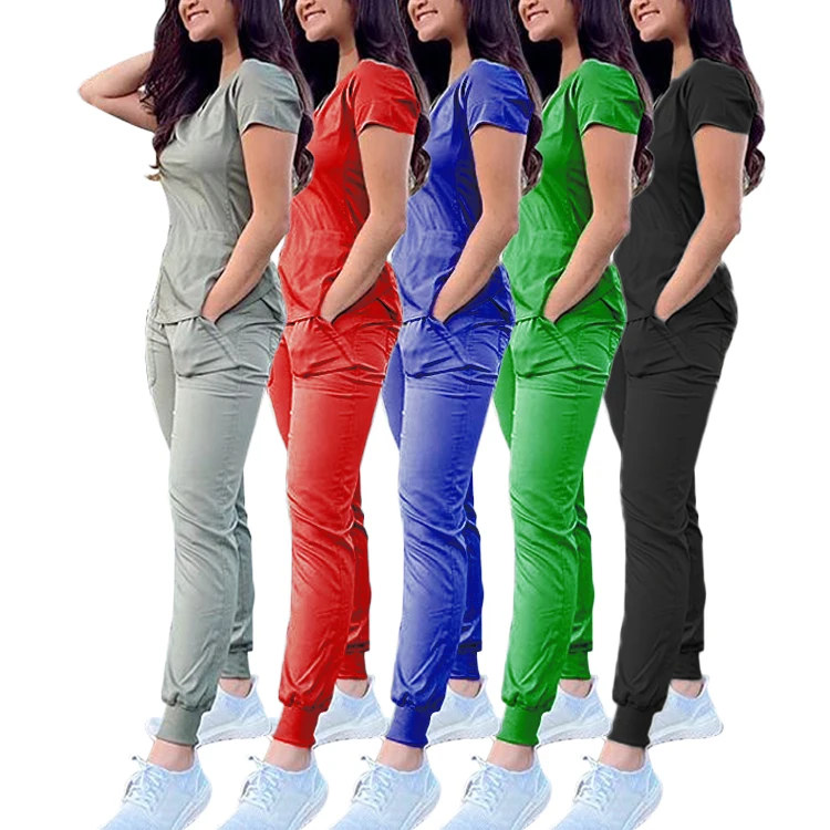 Professional USA Style High Quality Hospital Male Staff Medical Scrubs Nurse Uniforms For Women