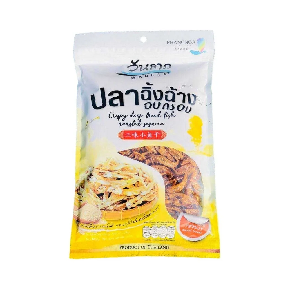 Хрустящая анчоуса (2 типа рыбы), 100 г и 120 г, жареная рыба, закуска, высокое качество, оптовая продажа из Таиланда
