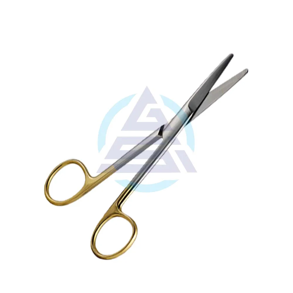 Хирургические стандартные ножницы с изогнутой 6-дюймовой золотой ручкой