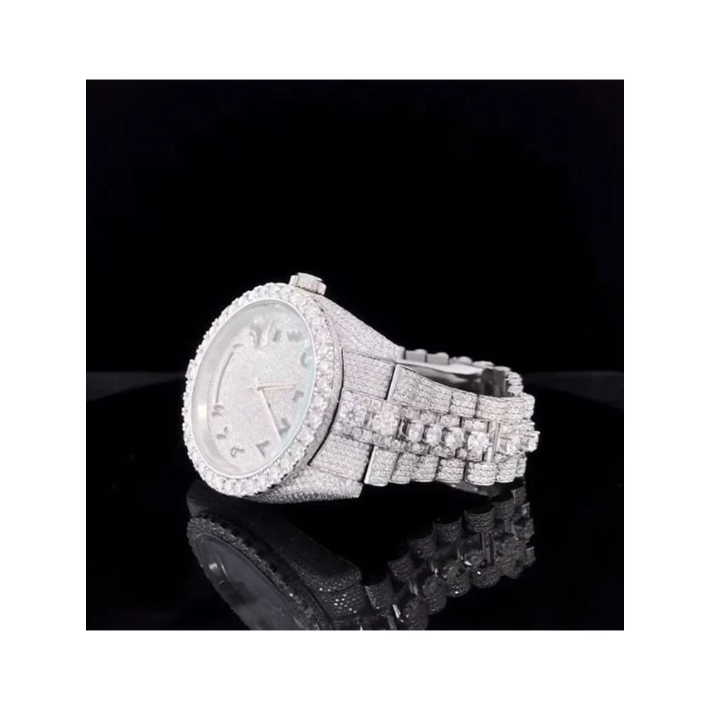 Buy Expensive Moissanite Watch Brilliant Cut VVS1 Moissanite Watch For sale At Best Price