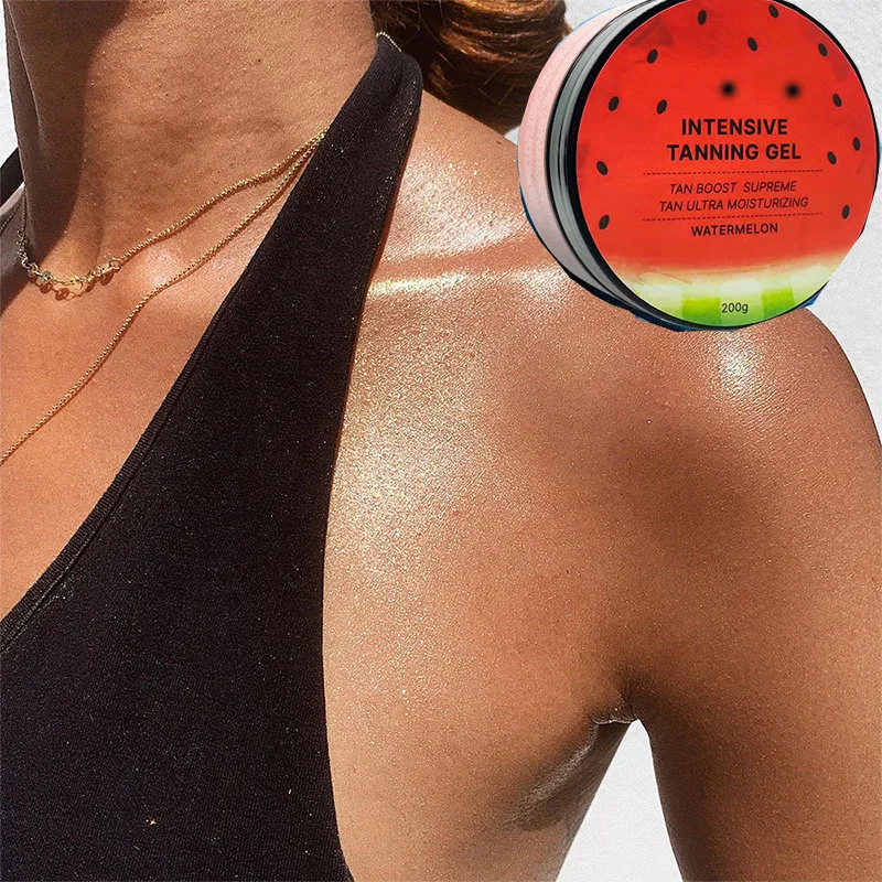 200g Watermelon Tanning Supplements Sunbed Butter Dark Suntan Lotion Accelerate Gel Watermelon Tanning Gel Body All-skin 3 Years