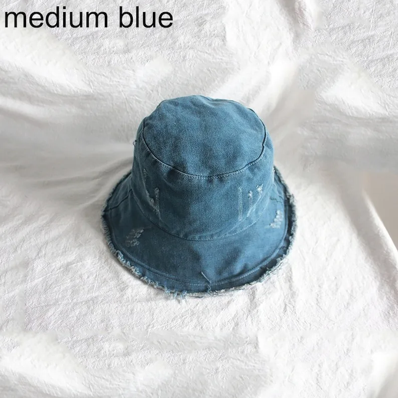 Vietnam Manufacturer High Quality Cap Custom Bucket Hat Summer Trending Distressed Sun Protect Bucket Hat Traveling/Camping Hats