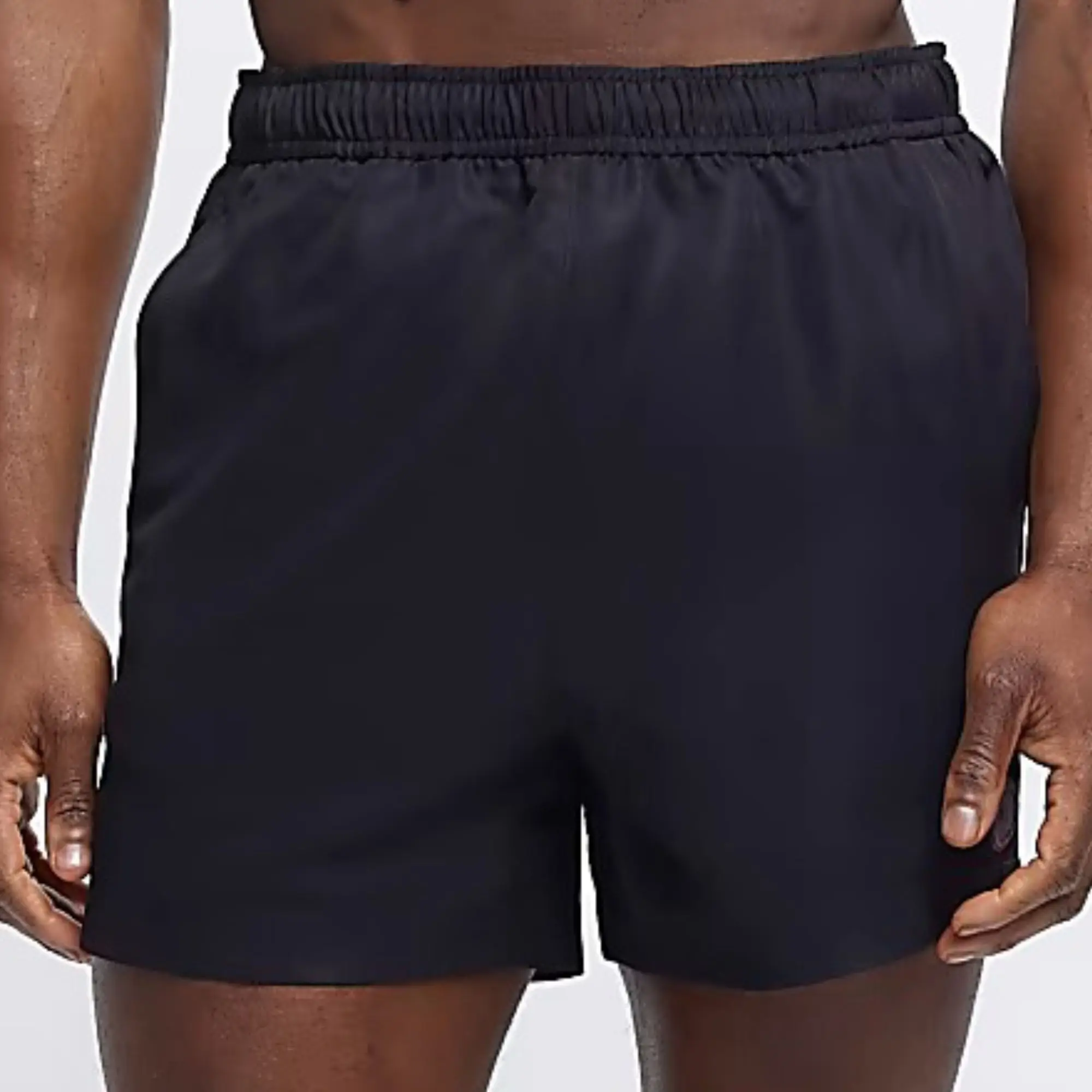 Regular Fit 100% Nylon Polyamide Side Slip Pockets Elasticated Waist Black Regular Fit Iridescent Swim Shorts