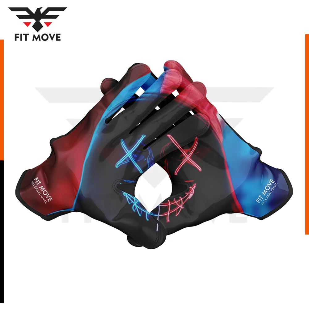 2022 Best price Grip Palm With Custom Logo American Best Quality Grip Custom Name Logo American Football Gloves OEM