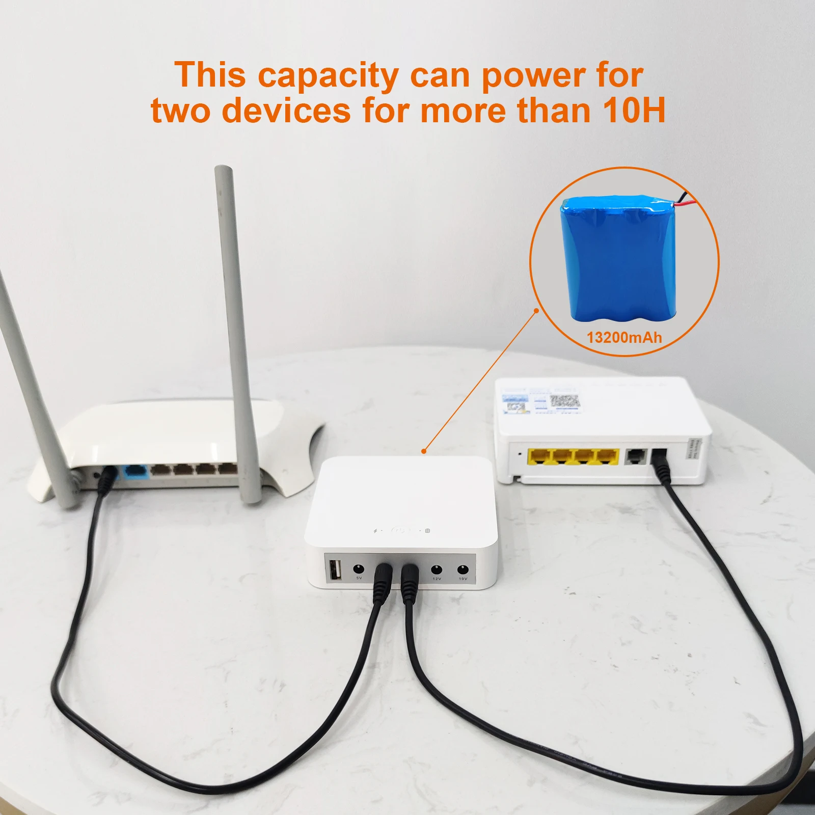 WGP  mini UPS 13200mAh lithium  backup power China supply online  mini ups 5V 9V 12V 12V 19V ups for wifi router ONU