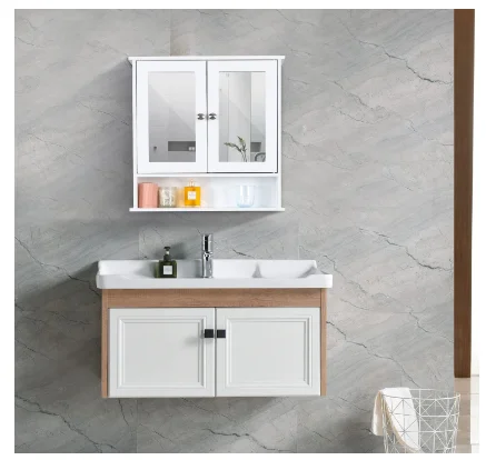 Hot Sale Mirrored Medicine Cabinet Solid Wood Cabinet with Framed Mirrored Door Bathroom Vanity Mirror Black from Viet Nam
