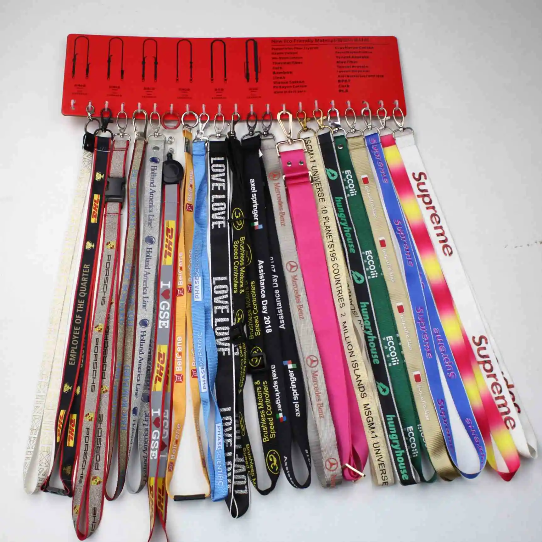 Wholesale ID Card Holder Lanyards, Creative 2.0cm Flashing Flat Fiber Straps Fashionable Gift for Events and Offices/