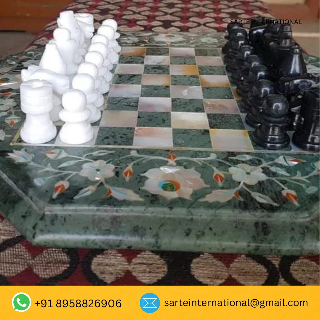 Marble Chess Board Set Games Board Marble Backgammon Set Custom Hot Selling Luxury High Quality Square Marble Chess Set