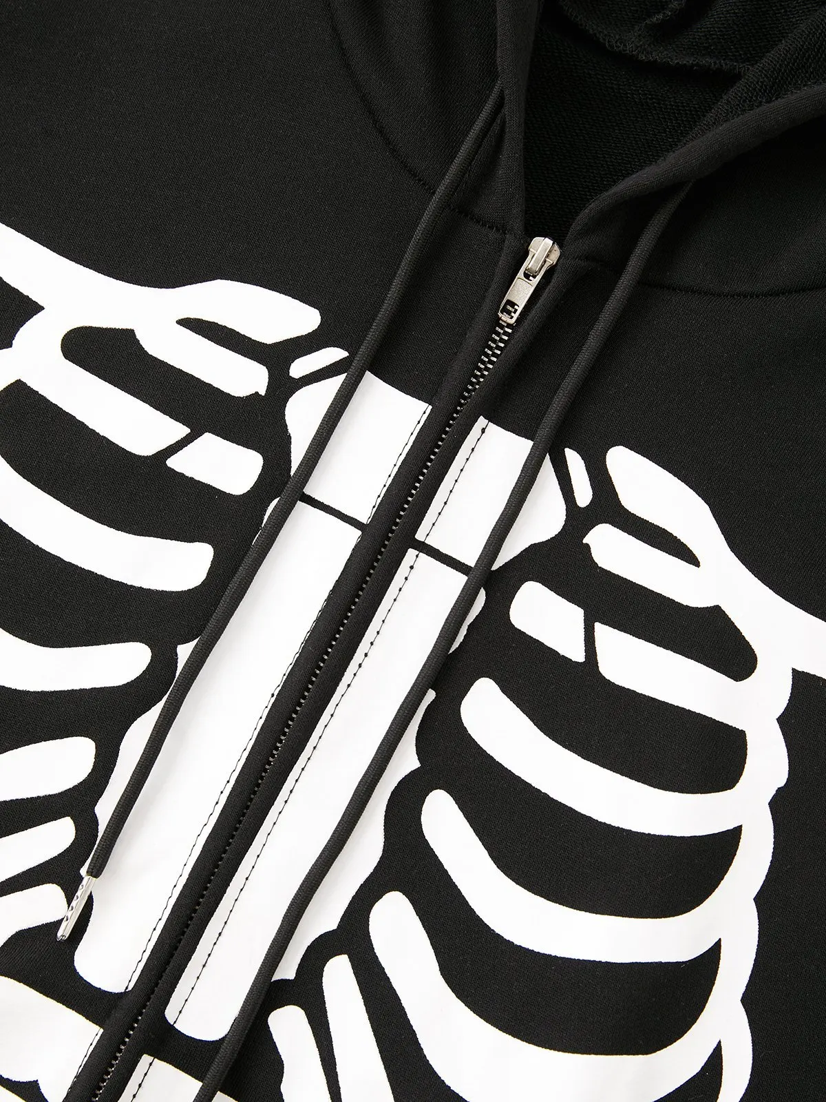 new arrival skull all over print custom designs premium zip up cotton hoodies