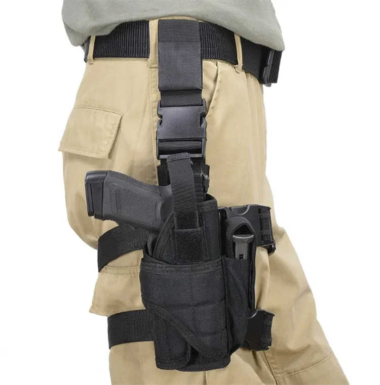 Molle Tactical Thigh Gun Holster Drop Leg Holster Right Hand Adjustable