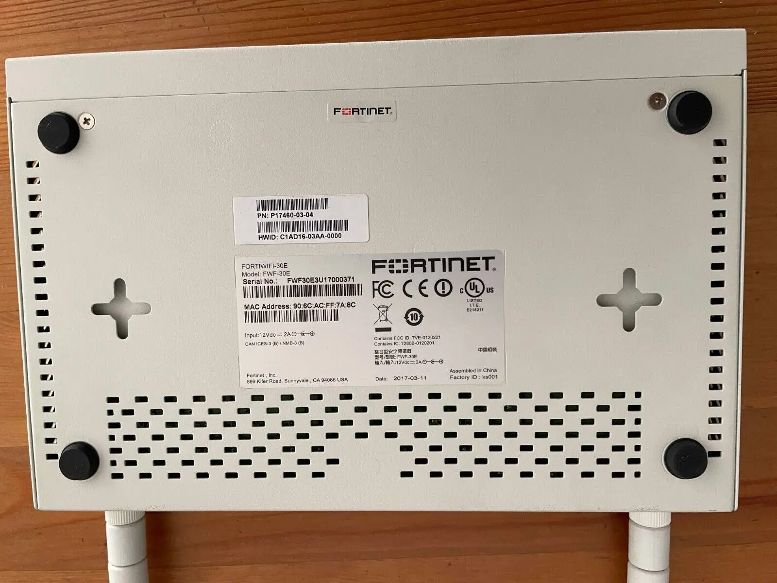 FWF-30E Fortinet Forti WiFi Network Security Firewall