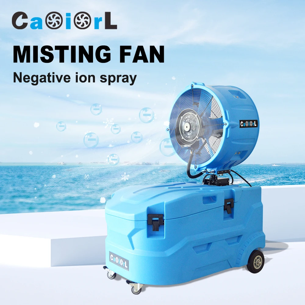 103 Gallon High Velocity Industrial Water Mist Fan Portable Evaporative Misting Coolers Oscillating Evaporative Cooling Fan