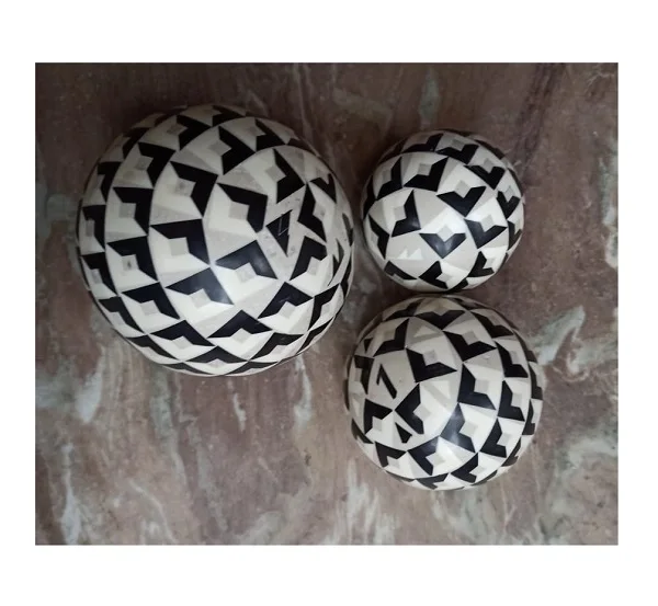 Hot Selling Handmade Decorative Mother of pearl Bone Resin Inlay Glass Flask Cover Balls Decorative Bottle Stopper Balls