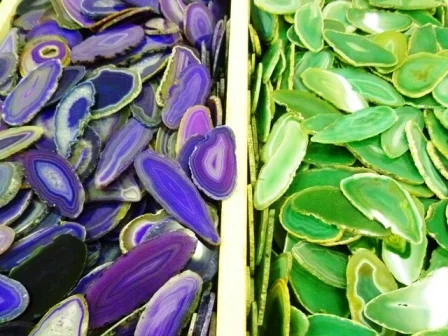 Wholesale Handmade Oval Natural Mineral AGATE Gems in PINK GREEN BROWN GORGEOUS Blue round Slide for Decorative Use Polished