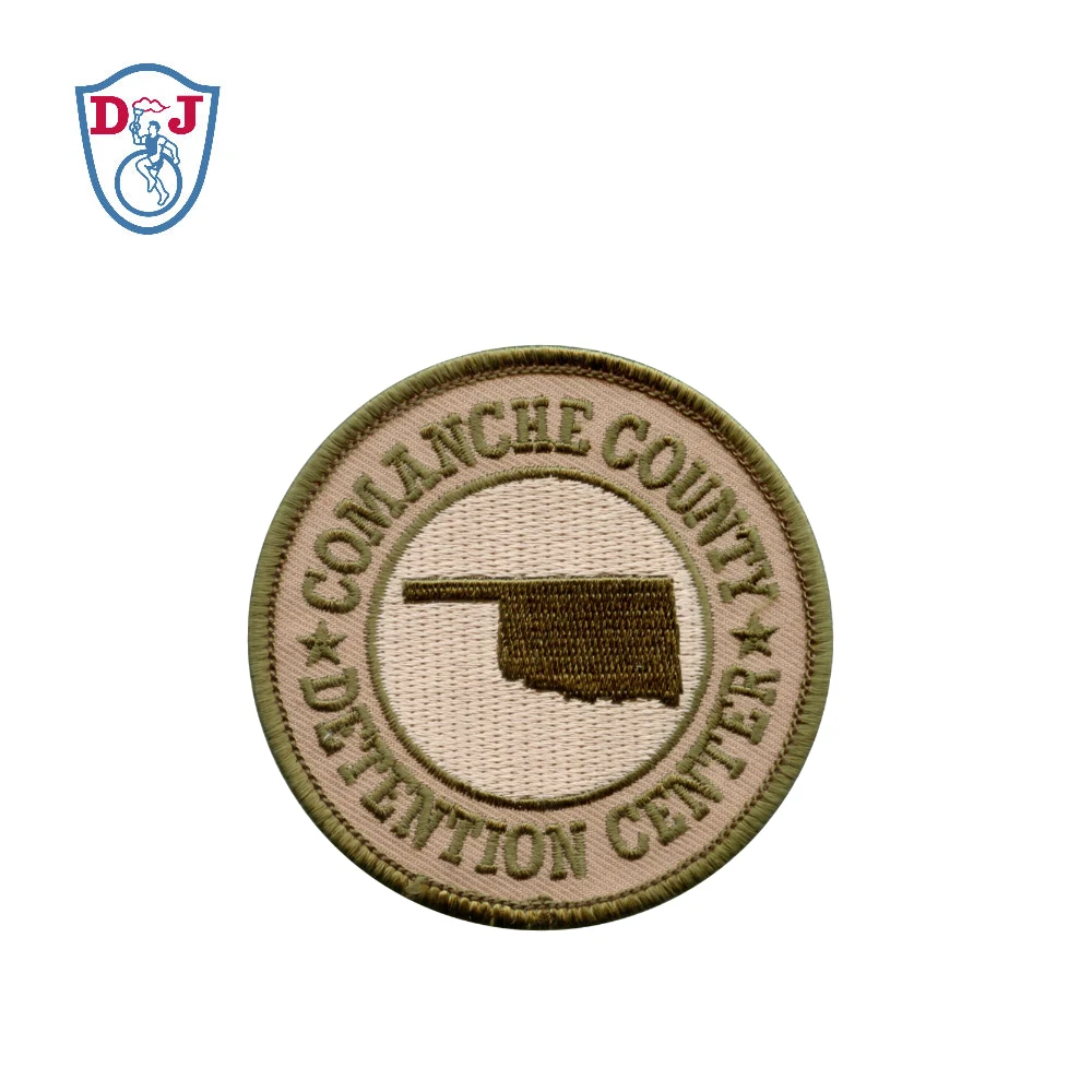 Custom Patches Embroidery Security Emblem Embroidered Parches Crest Uniform Badge