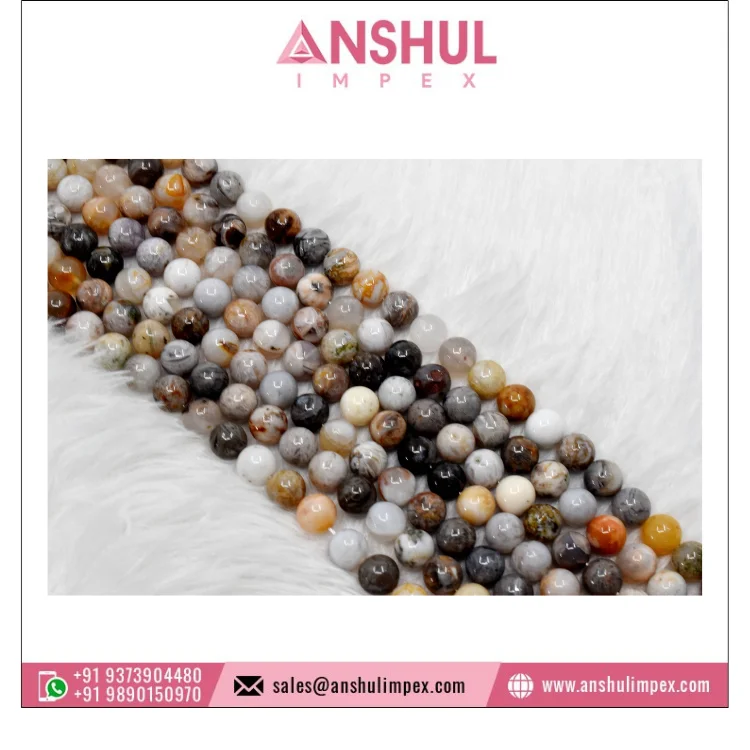 Top Selling Gemstone Decoration Factory Sale Bamboo Leaf 8mm Round Beads from Reliable Supplier