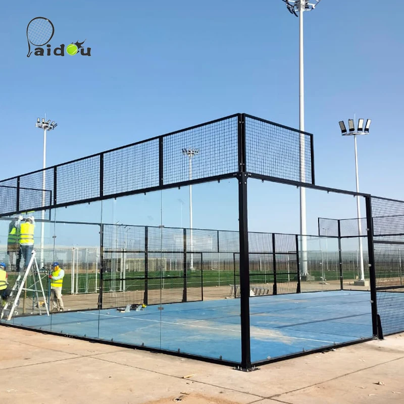 Профессиональный padel court Padel от производителя международный стандарт панорамный теннисный корт по заводской цене