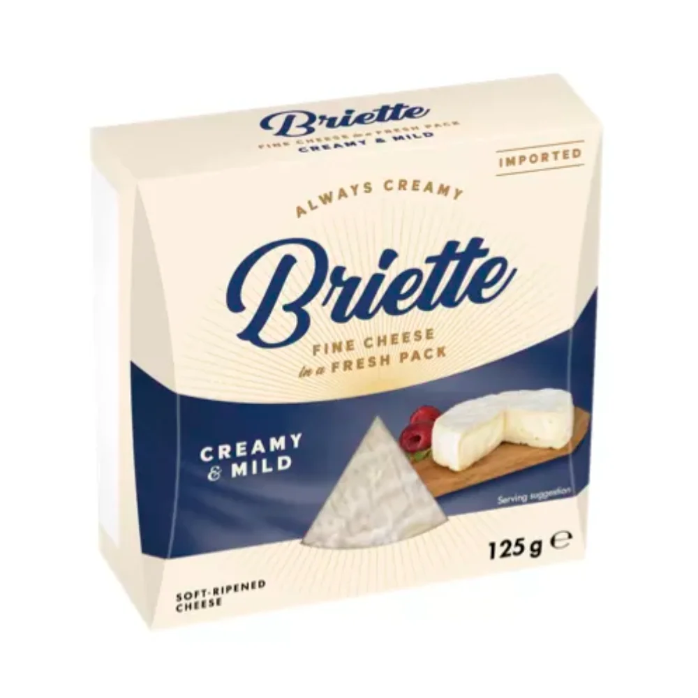 Quality Assured Briette Creamy & Mild Soft Ripened Cheese with Long Shelf Life
