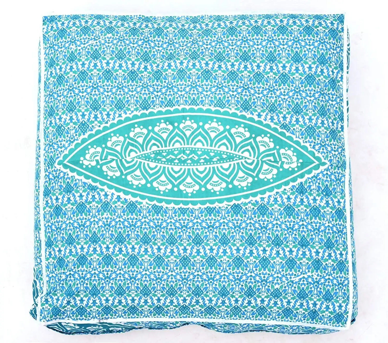 Mandala Meditation Pillow Cushion Pouf Floor Cushion Cover 35 Inches Large Multiple Color Square