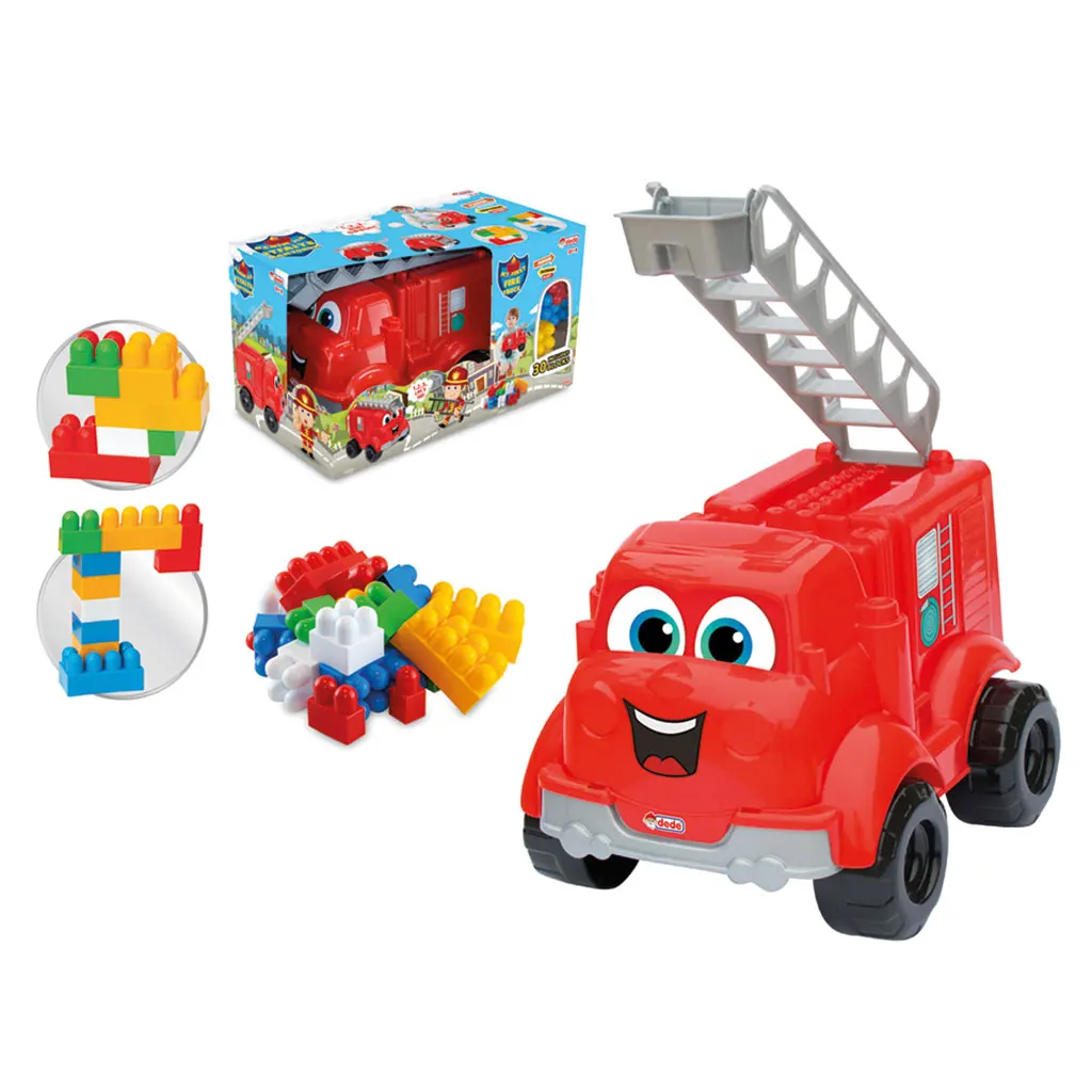 My First Fire Truck With 30 Blocks Smart Kid Engaging Building Set Blocks Vehicle Educational Play Whosale Kids Play Sets