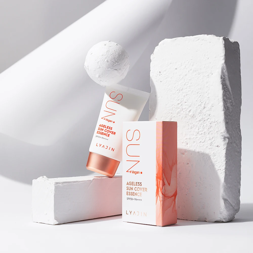 Sunscreen [LYAJIN] Ageless Sun Cover Essence Contains Moisture Essence UV Protection SPF 50 Whitening and Wrinkle Improvement