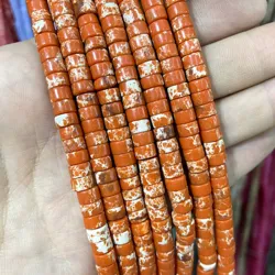 Wholesale Natural Orange Imperial jasper Gemstone Round Disc Beads For Jewelry Making Bracelet Necklace Pendants for Men & Women