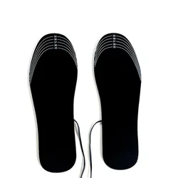 Winter Outdoor Sports Keep Warm Black Unisex EVA Rechargeable Electric USB Heated Shoe Insoles