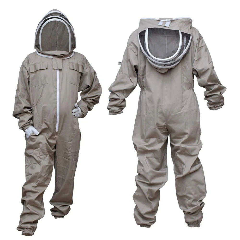 2024 Bee Suit for Men Sting Proof Made from 100% Thick Cotton for Professional Beekeepers with Veil (3XL) for beekeepers