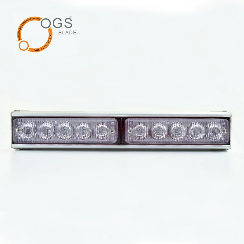 One Way Profile Led Warning Light for Defence Cars Emergency Vehicles Fire Trucks Traffic Advisor 3W Power Leds Strobe Light