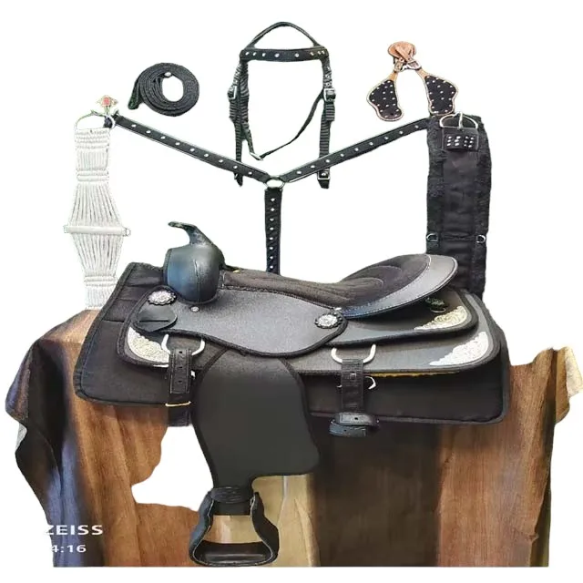 Manaal Enterprises Synthetic Western  Barrel Racing Trail Horse Saddle Size 14 to 18