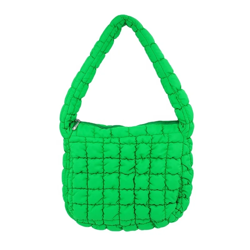 Wholesale Soft Messenger Bags Custom Logo Large Quilted Puff Tote Soft Padded Shoulder Quilted Puffer Bag