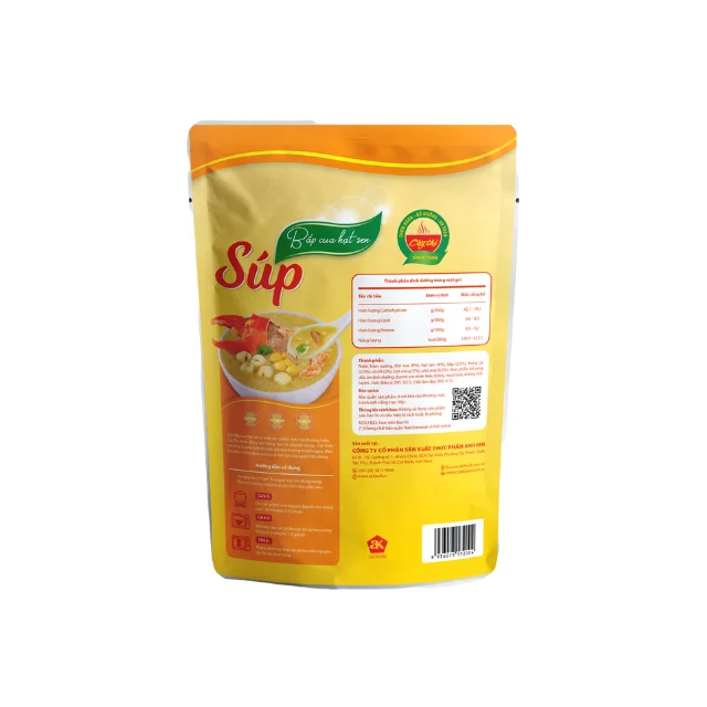 Natural Choices High Quality Corn Crab Lotus Seed Soup Fresh Ingredients No Preservatives Ready-to-Eat Packing Bag Baby Cereal