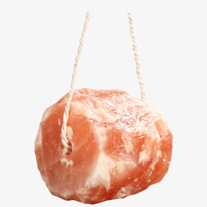 Himalayan Salt Licks Rich in Nutrients and Minerals Himalayan Pink Animal Salt Lick Mineral Salt Animal Feed With Rope