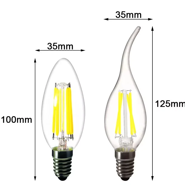 Retro decoration Edison light bulb transparent light emitting diode