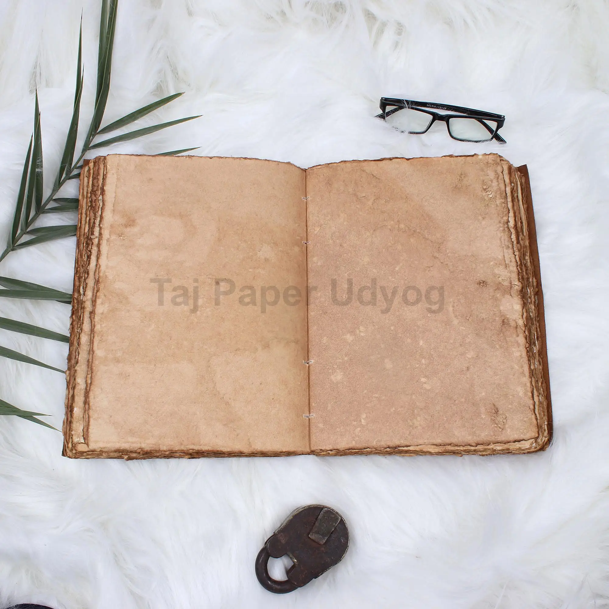 120 Inner Sheets Kraft Paper Notebook Journal A5 Hardcover Deckle Edge Brown Blank Paper Notebook Journal Book Supplies