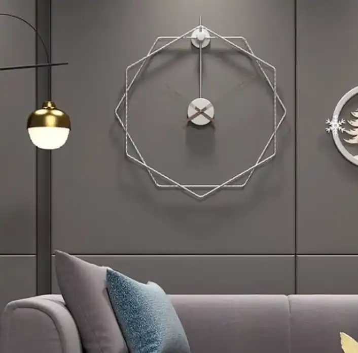 Best Quality Hexagon Chic Golden Metal Wall Clock for Innovative Wall Decoration at Wholesale Prices from India