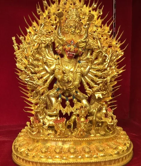 Gold Plated Megh Samber Buddhist Statue
