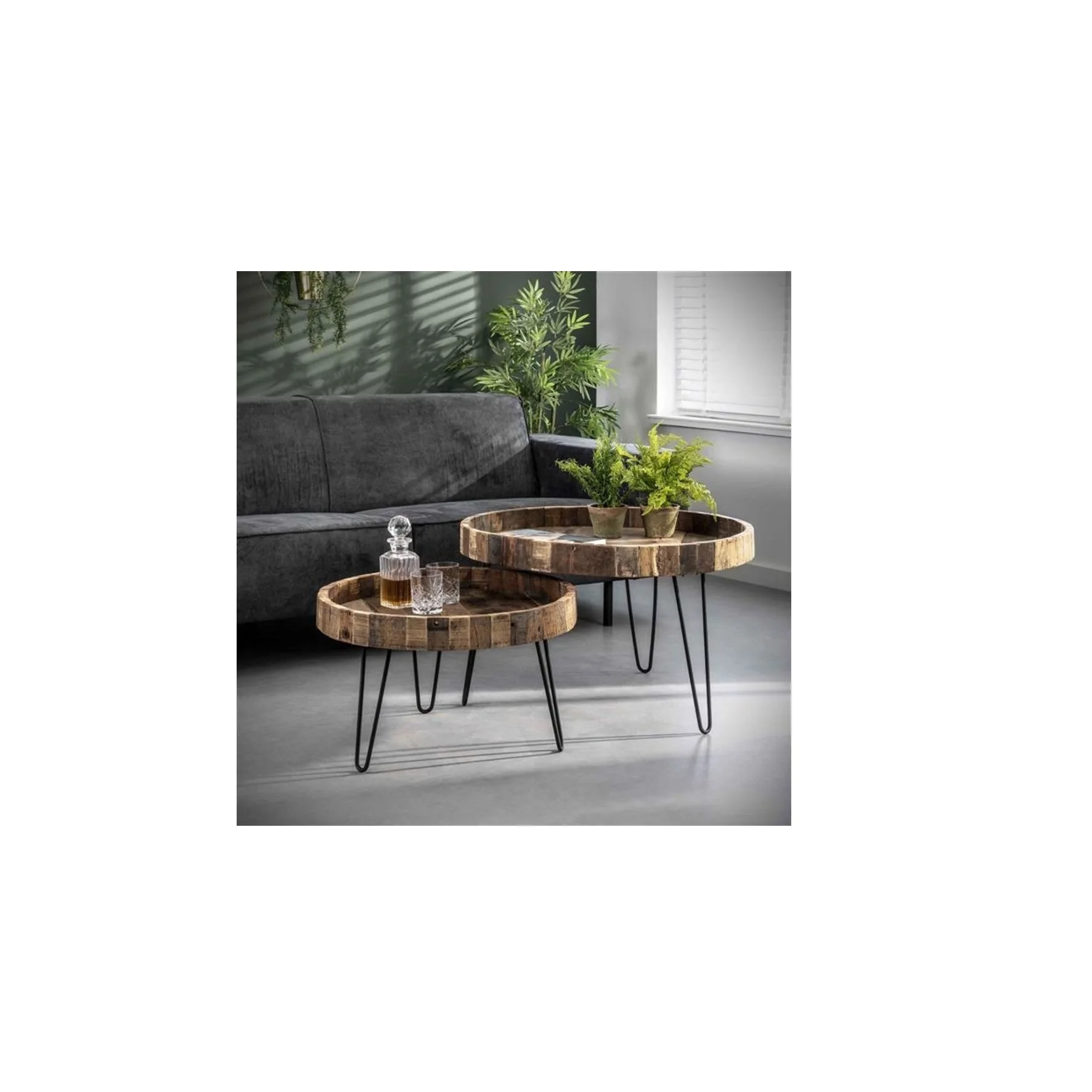 Wooden Home decorative luxury Bedroom Restaurant decor table Coffee High Quality Metal Round Side Table With Metal