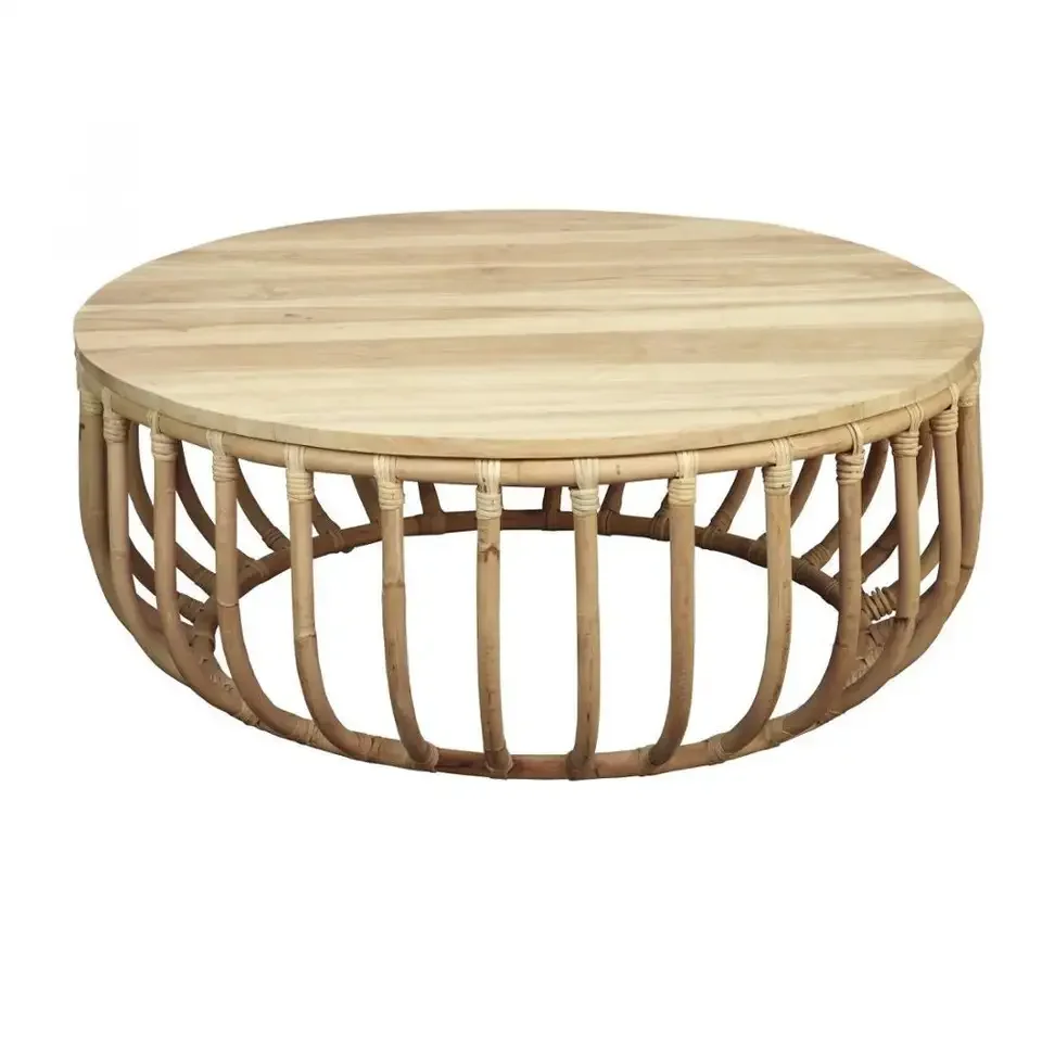 Wooden coffee table luxury home furniture modern cross metal rustic antique round bed sofa end side table handmade living room