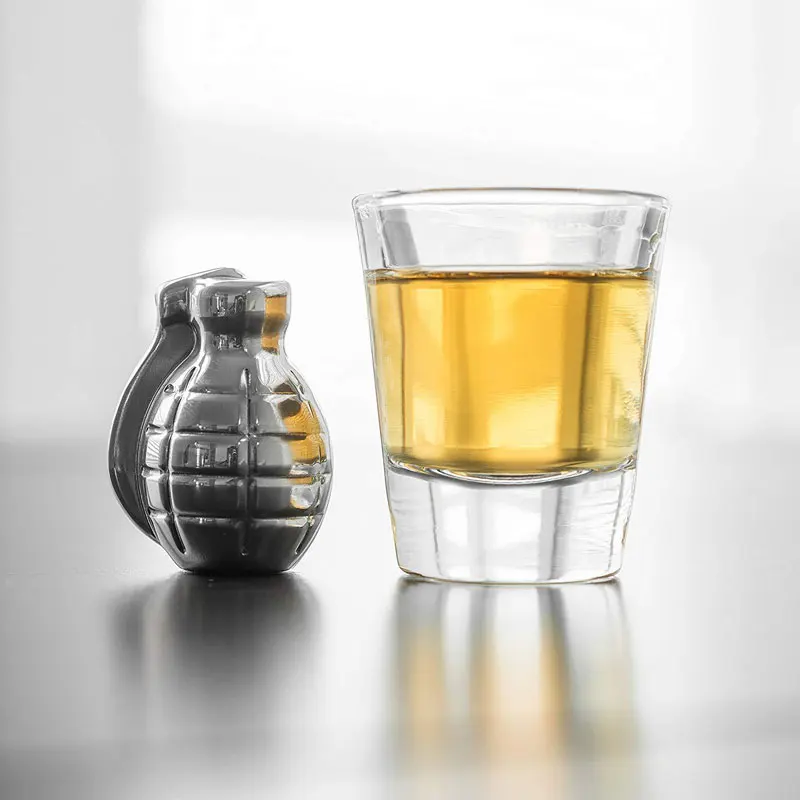 Grenade Shaped USA Perfect America Europe Cooler Whiskey Stone Stainless Steel Ice Cube