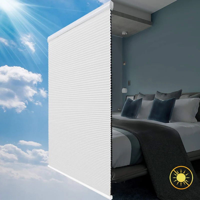 Blackout Cellular Window Shades Electric and Cordless Honeycomb Blinds for Windows