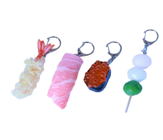 Top Quality Key Chain Customized Fake Food Fish Artificial Model Silicone For Womens