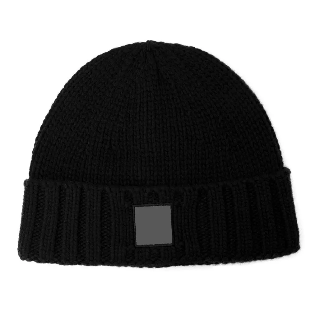 Wholesale Cheap Pure Color Black Unisex Bonnet Winter Warm Beanie Cap Men Knitted Hat Women