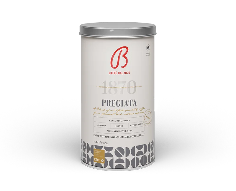 Итальянские кофейные зерна 80% Arabica 20% Robusta blend 250 г. Банка