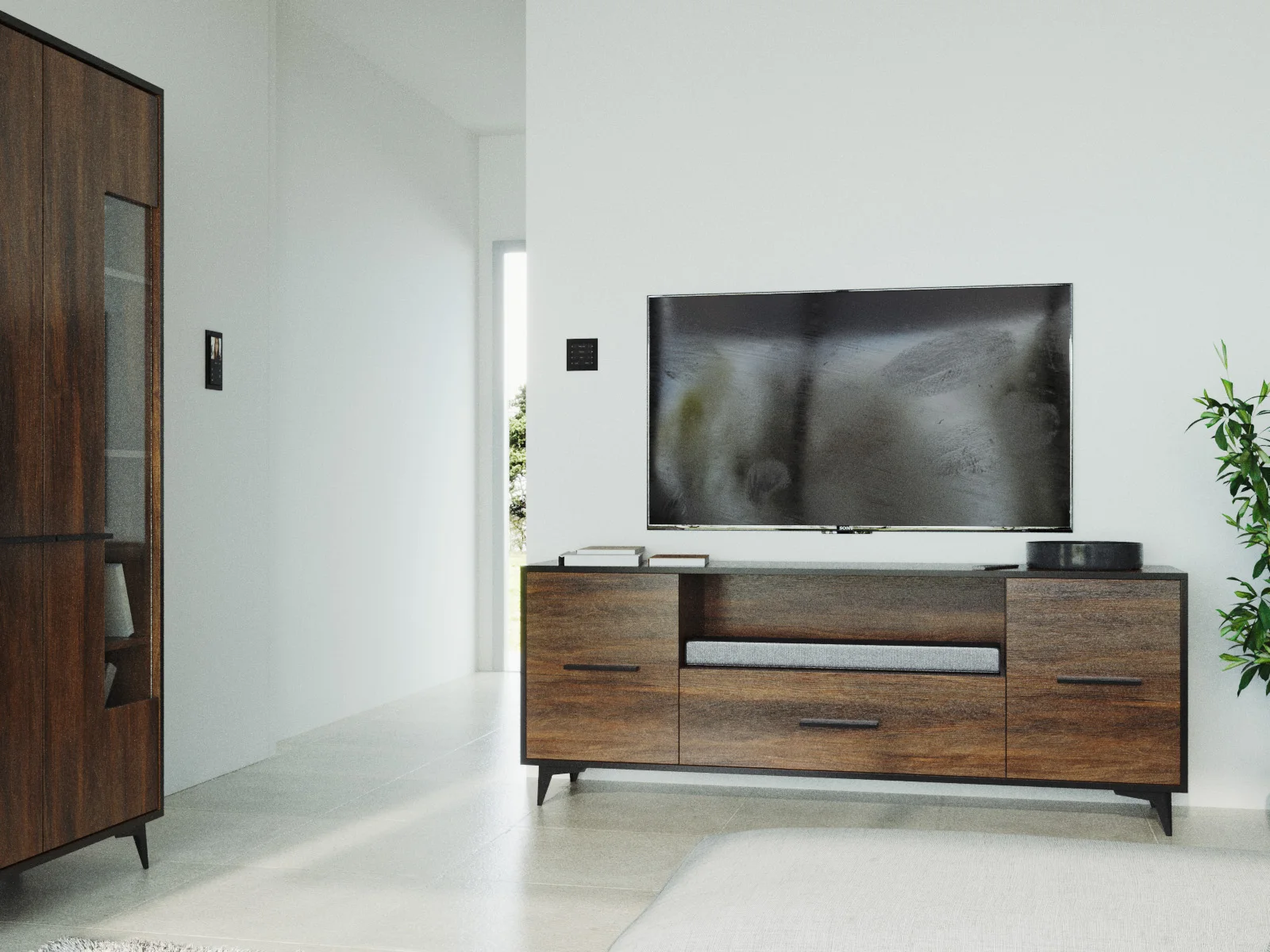 Side Low Cabinet Shelf Luxury Living Room Board Design rtv tv Sideboard Chest of Drawers