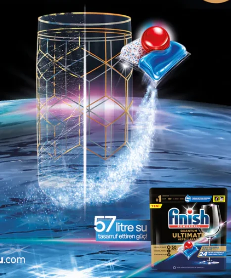 DISHWASHER MACHINE TABLET DETERGENT FOR FINISH QUANTUM ULTIMATE PODS TABLET