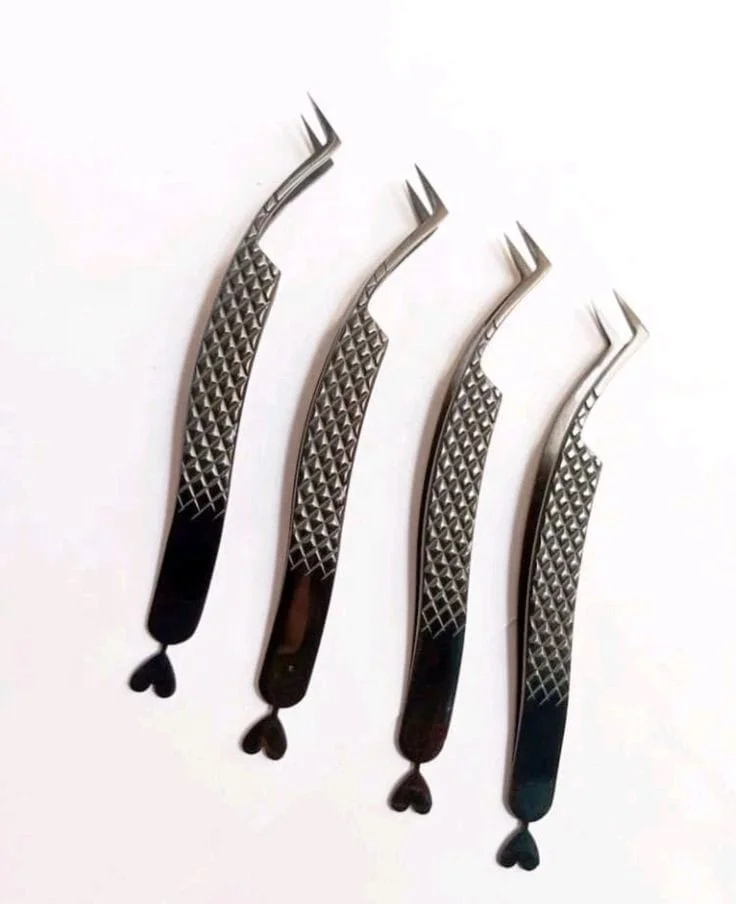 ASAP sustainable Eyelash Tweezers Makeup Eye Lashes Tweezer Extension Tools Clip Applicator False Eyelashes Tweezers set